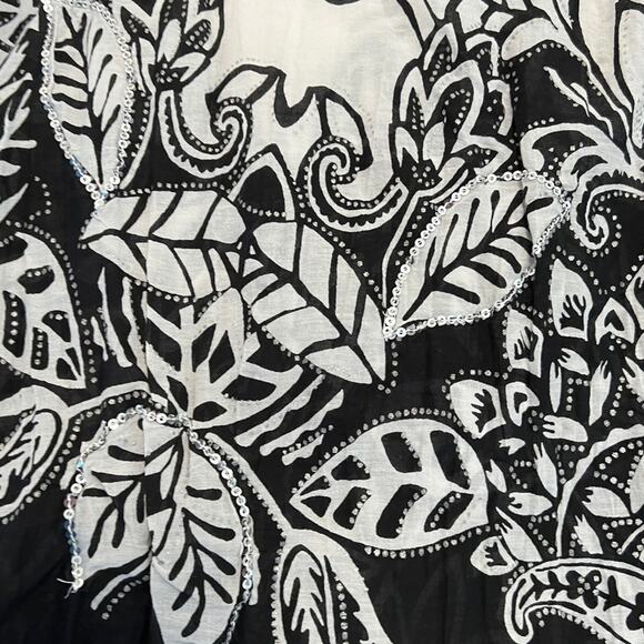 AVENUE black white silver sequin Maxi skirt SZ 18/20 NWT - Picture 11 of 15